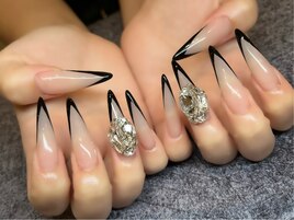 黒フレンチネイル☆