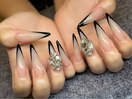 黒フレンチネイル☆