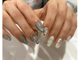 ～マグネット×チェックネイル～