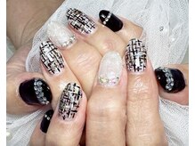 ジェー エス シー ネイル(J.S.C.nail)/ツイード/白黒ネイル