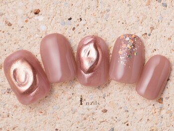 アイネイルズ 町田店(I nails)/ぽこぽこミラーネイル7980円