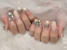 プティ アイビューティ 北浜店(peTiT eyebeauty)/キルティングネイル　リボン　