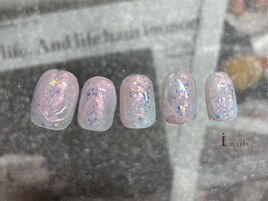 ニュアンスぷっくりネイル