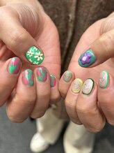 アトリエループ(atelier Loop by shiho)/shihoぷっくりフラワーネイル