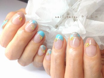 オリエンタルカラー斜めフレンチ