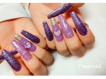 フラワーネイル 古河店(Fleur nail)/長さだし10本＋デザインアート