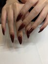 秋冬の赤nail