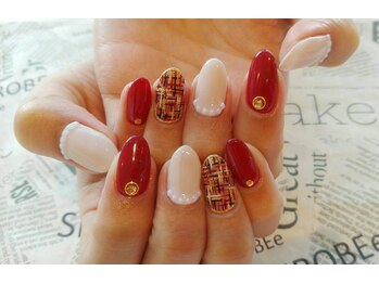 トータルサロン 白べぇーっ プラス/ツイードネイル