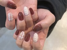 エムスラッシュ ネイル たまプラーザ(M.SLASH)/ガーリーニットネイル