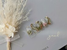 ワイネイル(Y.nail)/アンティーク風多肉植物ネイル