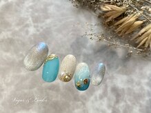 ヴィガー アンド ルックス 白金 目黒(Vigor&Looks)/夏ネイル　海　ブルー　砂浜