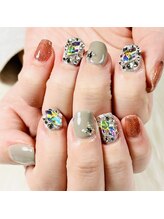 カメレオンネイル/ストーン埋めつくし