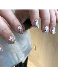 グリッター クリアネイル