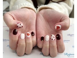 ニットネイルとハートで冬仕様★