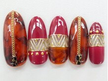 ネイリックス アヴェニール(NAILX avenir)/ジュエルアンバーネイル