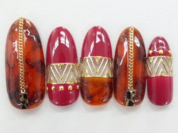 ネイリックス アヴェニール(NAILX avenir)/ジュエルアンバーネイル
