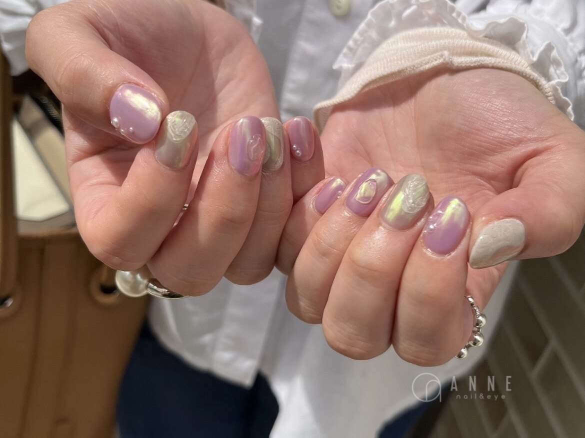 2025年秋トレンド】オーロラピンクのネイルデザイン集｜人気順