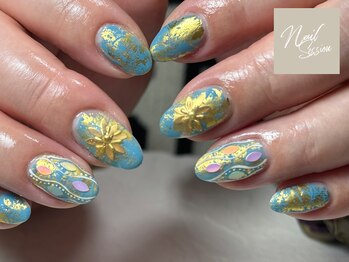 ネイルセッション(nail session)/人気のアンティーク風デザイン