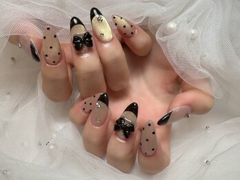 プティ アイビューティ 北浜店(peTiT eyebeauty)/マグネット　ドットネイル