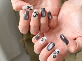 黒マグネット×ホロフラワー