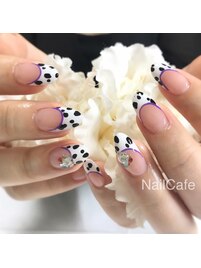 冬春★ダルメシアン柄ネイル