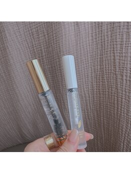 ウムドット(Um.)/まつげ美容液を塗っての仕上がり