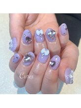 キュアーズ ネイル(CURES NAIL)/パープルキラキラネイル