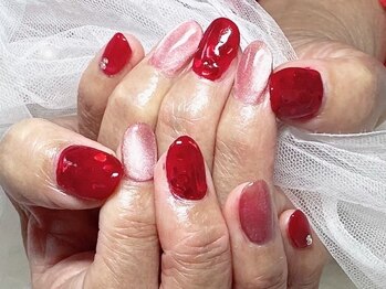 ジェー エス シー ネイル(J.S.C.nail)/定額ネイル/ハートネイル/ピンク