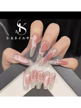 エスケイネイルサロン(S Kネイルサロン)/チップ長さだしのデザイン