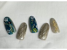 スピードネイル アンド アイ 宮交シティ店/#139【金箔×ミラー】