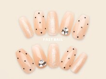 FAST NAIL 春日部店【パラジェル/ジェルネイル専門/定額/マグネット/フットネイル】/ドットネイル/ガーリー【12362】