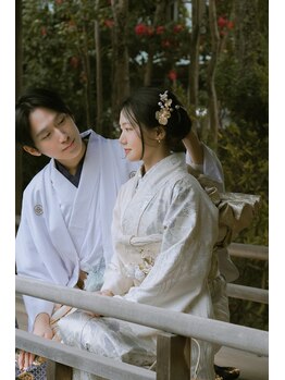 祈織着物レンタル(INORI)の写真/【友達・カップルで利用したい】ペア割でお得に♪お揃いのレース着物やモダンな装いで浅草散策へ☆