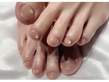シンプルフットネイル♪