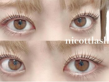 ニコットラッシュ 表参道店(nicott lash)の写真/表参道＜オフ込☆ボリュ-ムラッシュ＞超軽量&極細毛で負担減◎自まつ毛の間隔に合わせて束を変える高技術☆