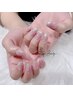 [ハンド]【オフ無料/パラジェル込み】ガラスフレンチ、ミラーフレンチ