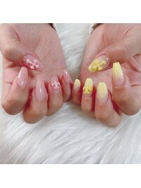 クロム風パーツ×グラデーション