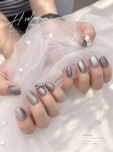 エイチサロン(H salon)/シルバーマグネットネイル