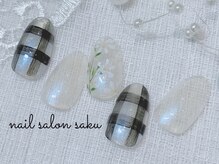 サク(saku)/フラワー×チェック