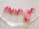 フレンチ＆ぷっくりフラワー