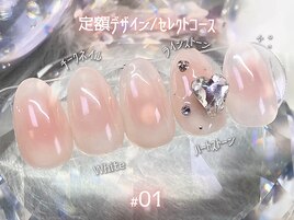 チークネイル×大粒ハート