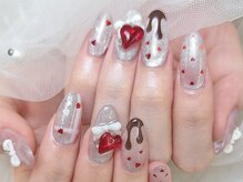 ラメール(La mer)/バレンタインネイル