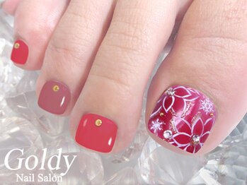 ネイルサロン ゴールディ(NAIL SALON GOLDY)/FOOT華やかコース