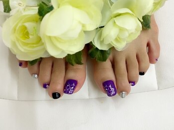 プルミエ ネイル(Premier Nail)/蜘蛛の巣☆パープル