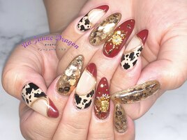 【ロングネイル】秋ネイル