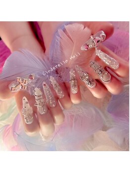 シンデレラネイル(CINDERELLA NAIL)/【スカルプ長さだしネイル】