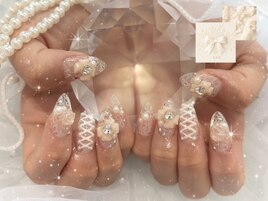 レースリボンネイル♪