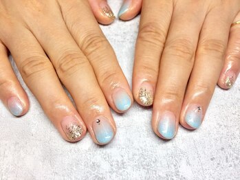 レアレアネイル(Lealeanail)/【パラジェル】夏カラーグラデ♪