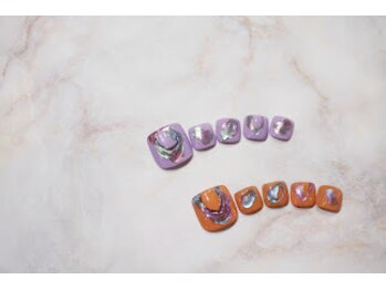 ブリオン 六本松店(Bullion)/ウェーブミラーネイル