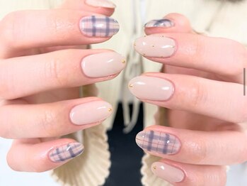 クムネイル 経堂(kkum nail)/チェックネイル