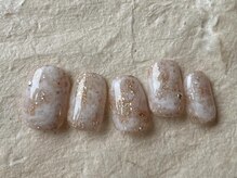アイネイルズ 梅田店(I nails)/ラメホワイトもやもや¥7700